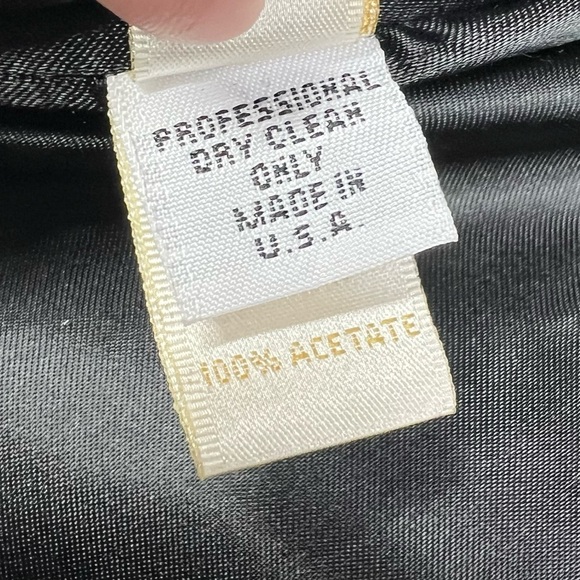 FLEURETTE Black Loro Piana Wool Long 3 Button Women's Coat Size 12 Made in USA - Picture 8 of 11